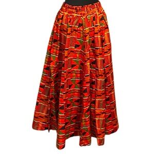 NEW African Women’s Kente #2 Print‎ Maxi Skirt, M/L